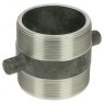 Threaded Aluminium adaptor M x M Lugged